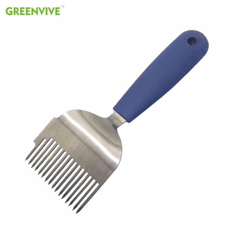 Beekeeping Tools Bee Honey Fork Straight Needles Rubber Handle Uncapping Fork Honey Cutter Honey Scraper Rake Shovel Comb