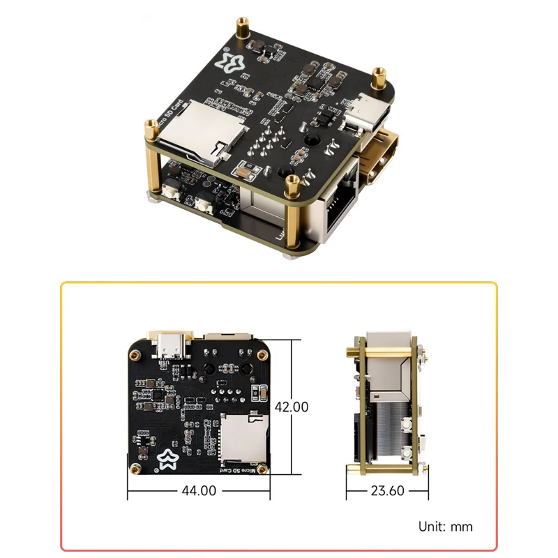 Luckfox PicoKVM على متن HDMI متوافق مع USB إيثرنت I/O منفذ توسيع IP KVM إدارة 1.54 بوصة حافظة عرض تعمل باللمس اختياري #4