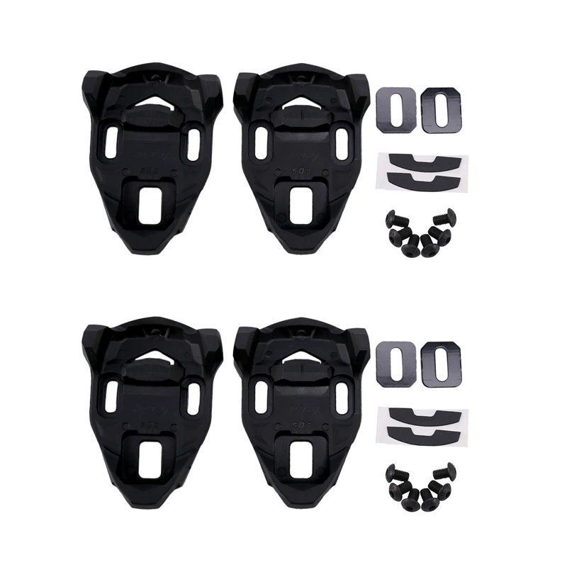 4X Bike Cleat Set Plastic Black Road Bike Cycling Pedal Cleat Lock For Time Iclic/X-Presso Pedal