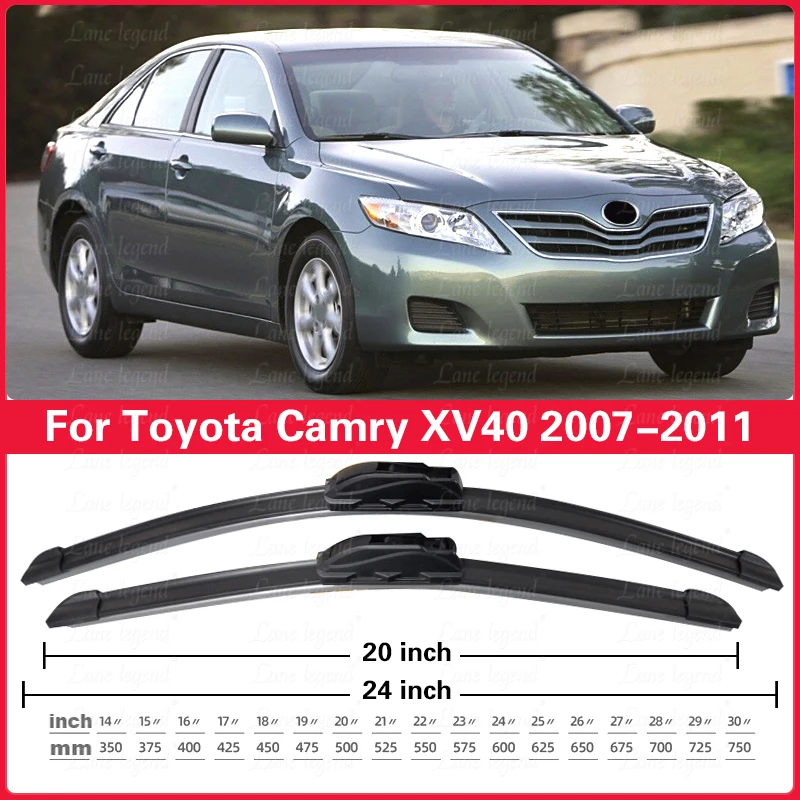 Für Toyota Camry XV40 2007 2008 2009 2010 2011 Scheibenwischerblatt 24 "+ 20" Auto Zubehör 2PCS Front wischer