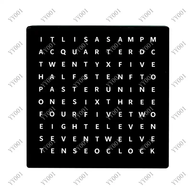 Modern European Style Alphabet Wall Clock Creative Decor for Living Room Student Timer