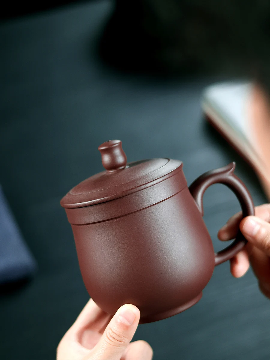 Handmade Purple Clay Tea Cup for Men And Women Office Home Use Tea Brewing Cup Tea Set Traditional Chinese Style Teacup