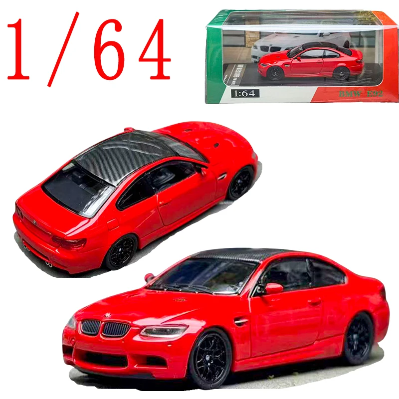 fine-model-diecast-1-64-scale-bmw-m3-e92-supercar-model-alloy-bmw-m3-e92-cars-model-gift-collection-ornament-toys-for-boys