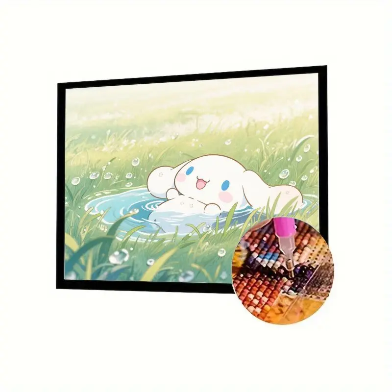 

1 шт., милый Sanrio Cinnamoroll, расслабляющий в калюге, 5D полный набор для алмазной живописи-сделай сам, мультяшная вышивка стразами, вышивка крестиком