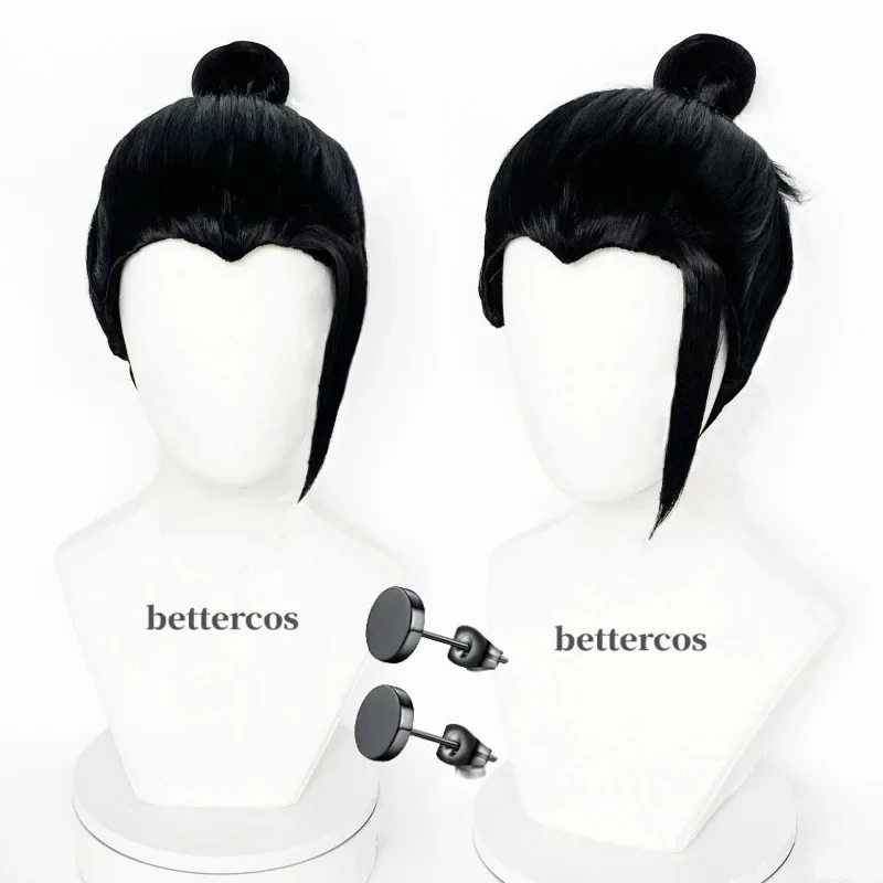 2 أنواع أنيمي سوجورو جيتو كينجاكو الشعر الأسود الاصطناعية حزب تأثيري الباروكات + شعر مستعار Capx؛ 3، v'6.f؛ 9، #3