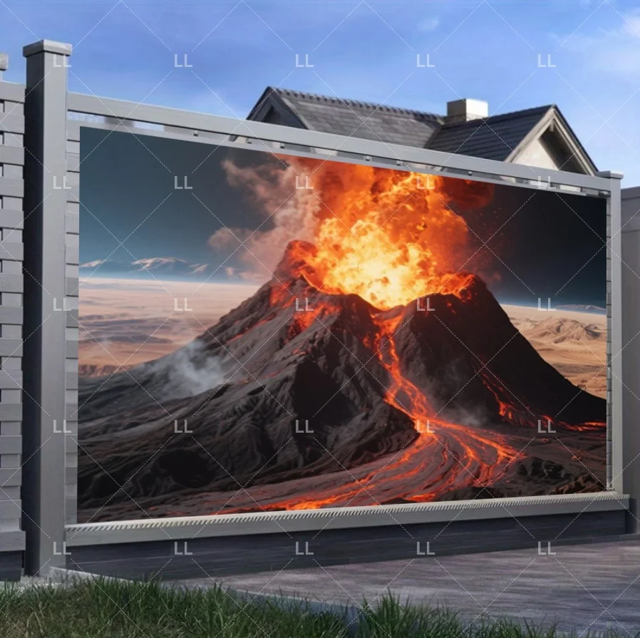 Volcano Eruption Magma Adventure Background Burning Rock Birthday Party Decoration Backdrop Portrait Photography Props Banner