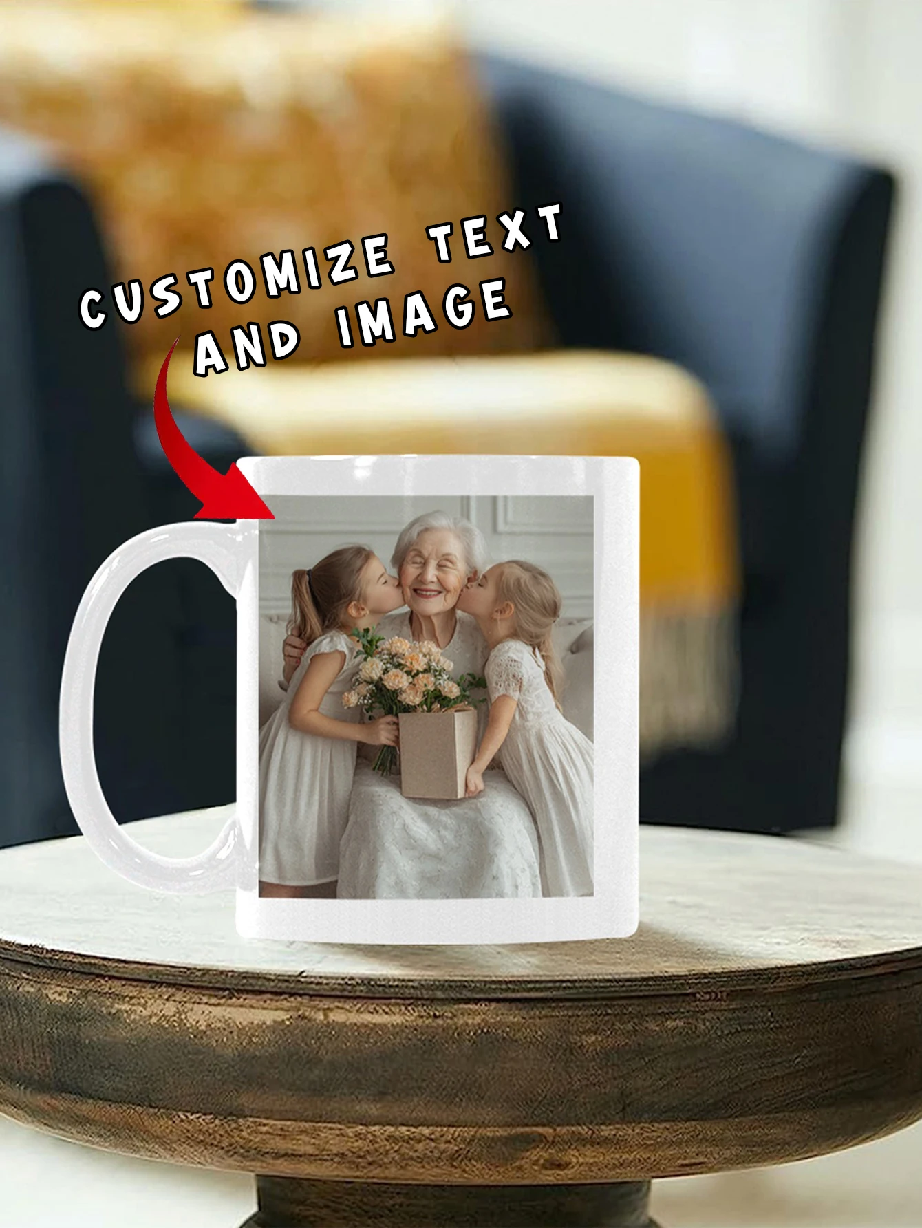 

Кружка по индивидуальному заказу большой вместимости Персонализированная чашка с изображением текстового имени персонализированный подарок