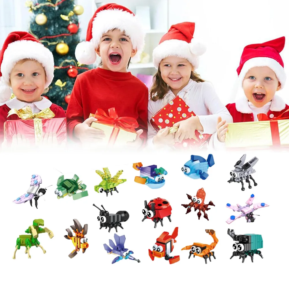 

Animal Building Block Advent Calendar 2024 Animals Insect Christmas Toys Surprise Christmas and New Year Gifts for Kids