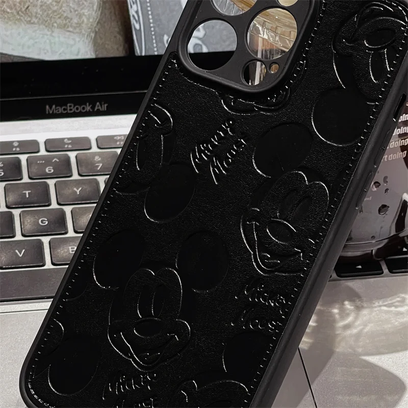 جراب هاتف سيليكون كرتوني من ديسني لهواتف آيفون ، ميكي ، ميني ، مضحك ، لطيف ، غطاء خلفي ، آيفون إكس ، إكس إس ، إكس آر ، 13 ، 12 ، 11 ، 14 ، 15 برو ماكس