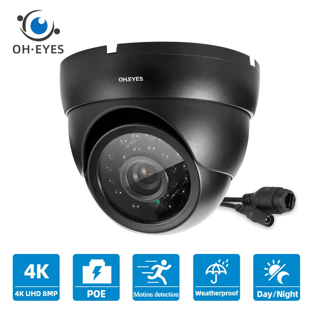 

4K POE CCTV Ceiling Dome Security Camera Outdoor Waterproof Home Video Surveillance Cameras System H.265 Indoor Monitoring Cam