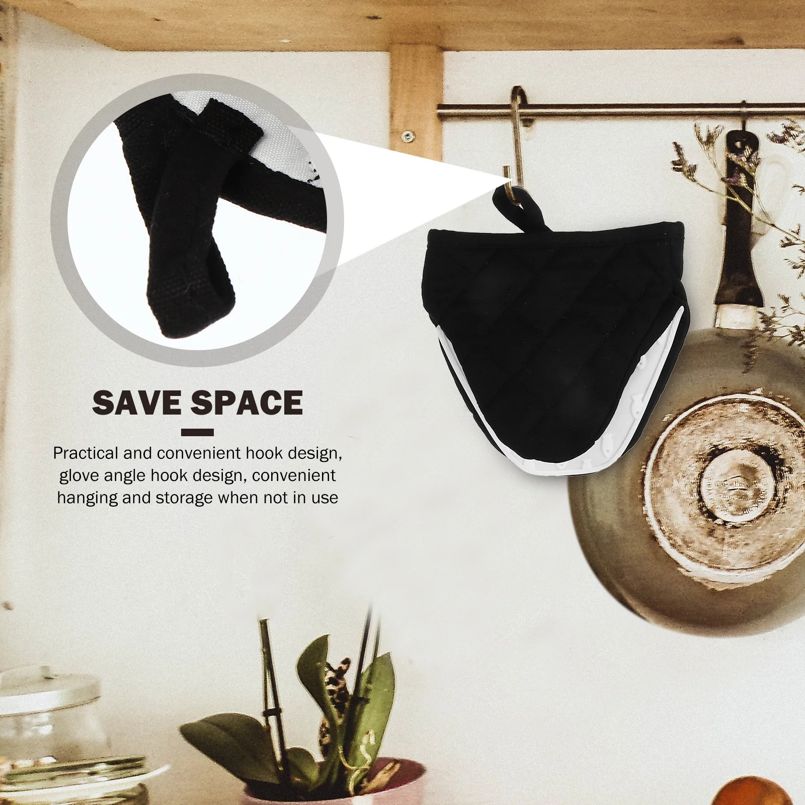 

2Pcs Silicone Anti-Scald Heat Resistant Oven Mitts Compact Design Non-Slip Cooking Gloves Kitchen Supply for Baking Grilling Hot