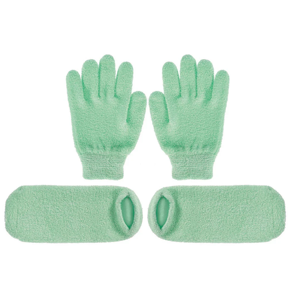 

Exfoliating Gloves Beauty Care Spa Hand Foot Covers Moisturizing Whitening Natural Gel Foot Gloves For Skin Renewal Soft