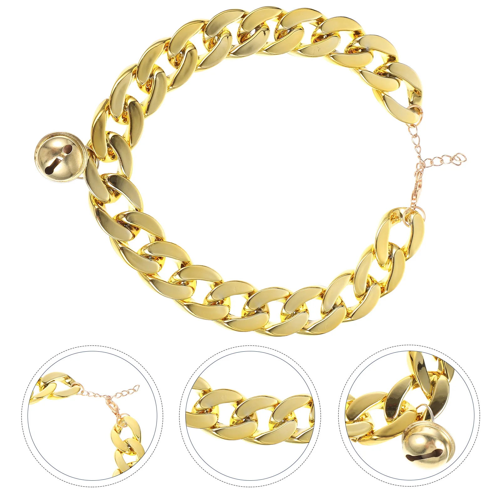 

2pcs Pet Golden Chain Dog Necklace Decor Durable Adjustable Gold Purple Dog Collar For Small Medium Dogs Puppy Pet Accessories