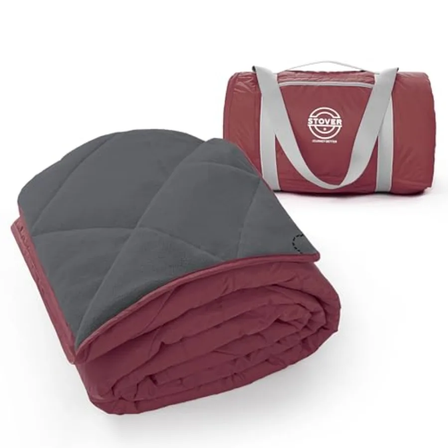 

Large Waterproof Outdoor Stadium Blanket- Extra Thick Soft Fleece Camping Blanket for Travel Picnics Sports 79"x55" Warm Windpr