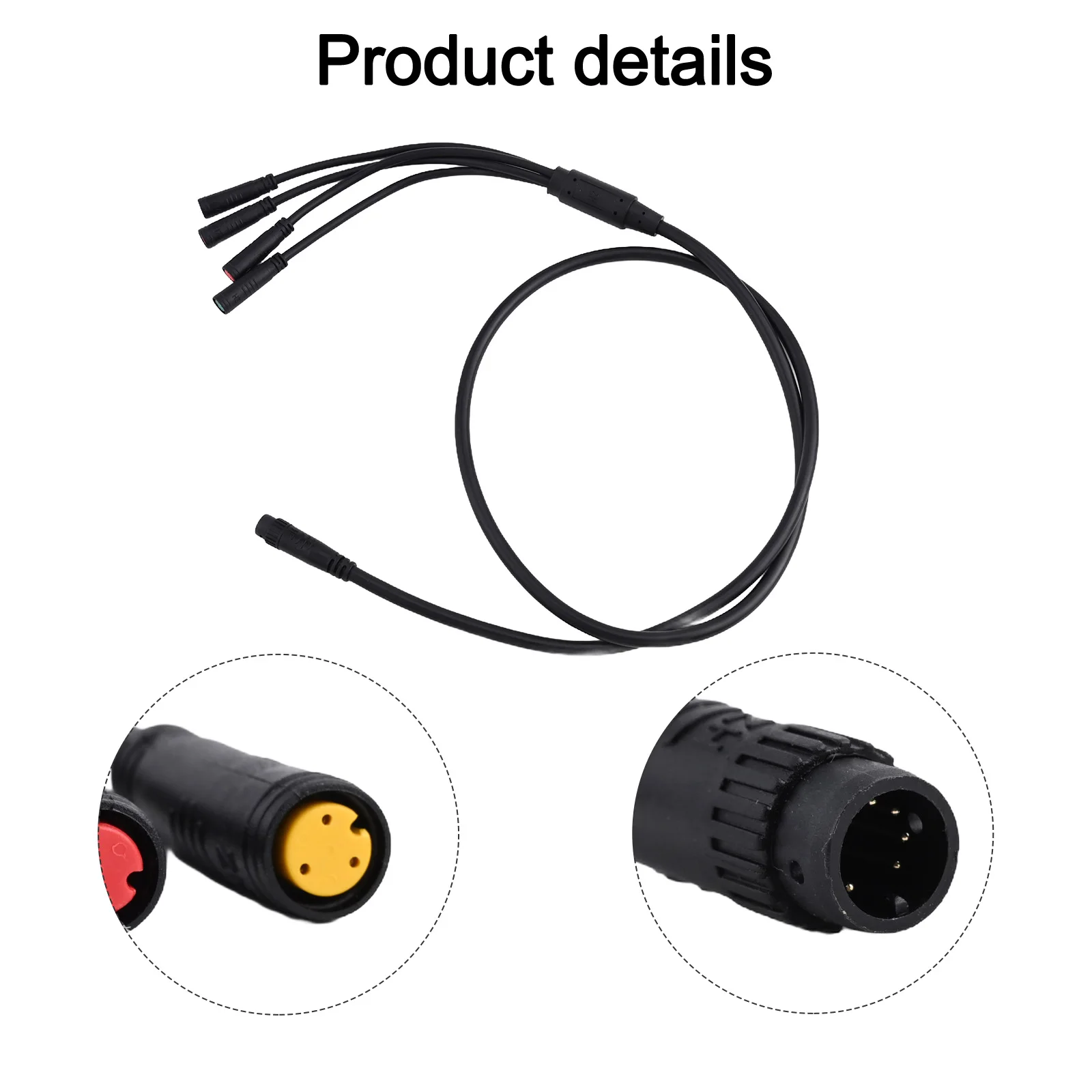 

Кабель для дисплея электровелосипеда, для обслуживания электровелосипедов, конструкция «один-к-четырем», пластик и металл, вес 160 г