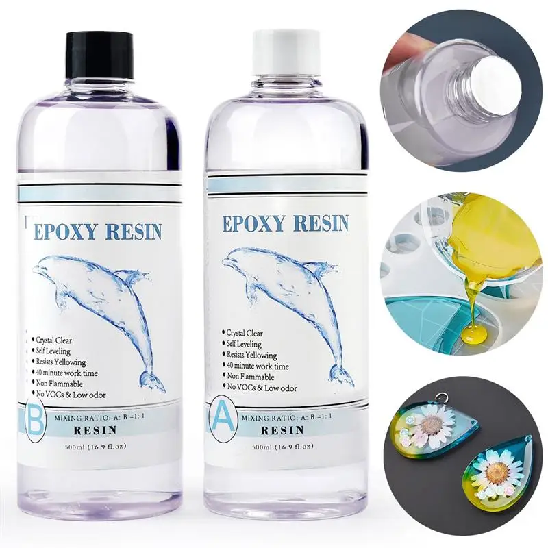 New 1:1AB High-Definition Transparent Epoxy Resin Adhesive Eternal Gloss Crystal Curing Agent DIY Jewelry Making Accessories