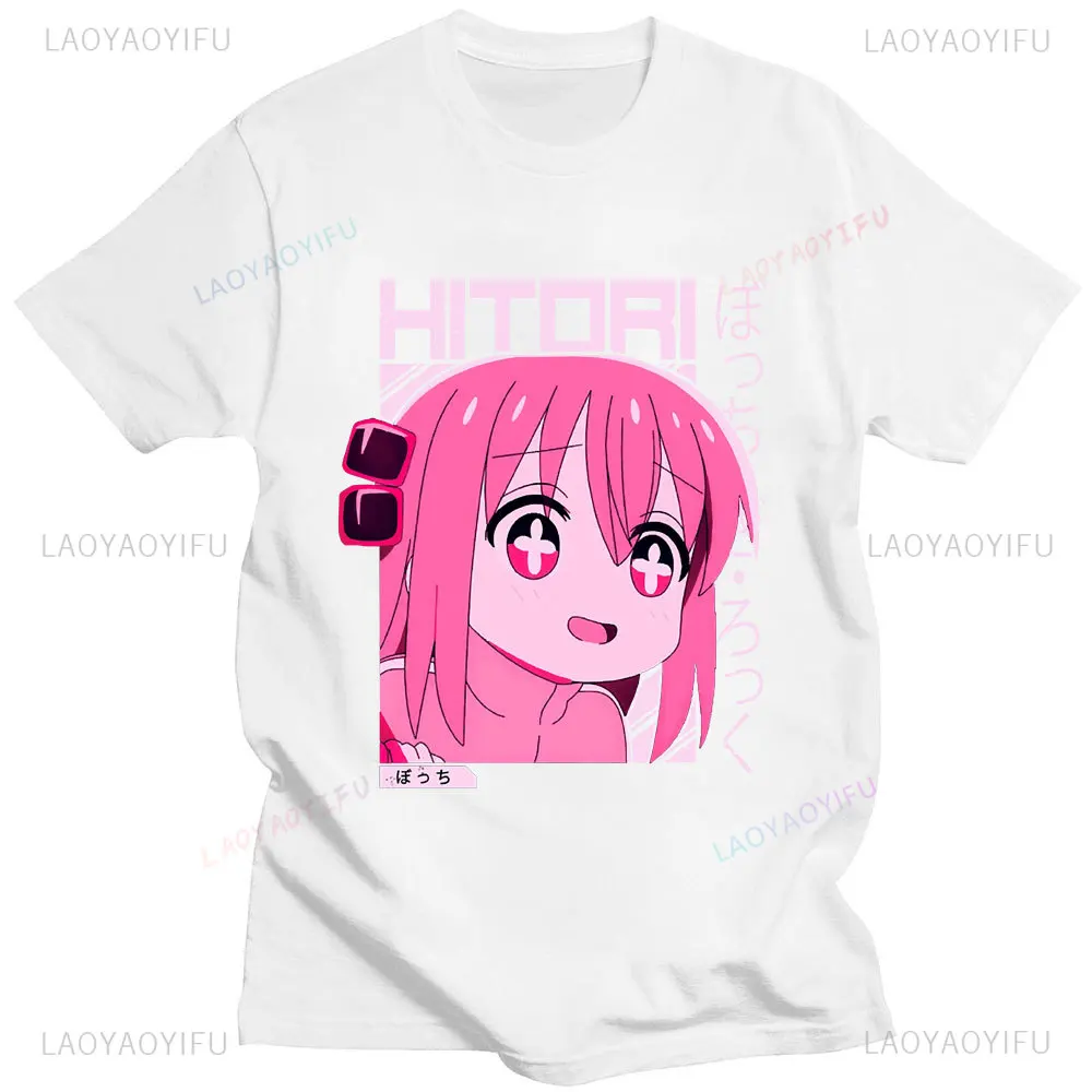 Kawaii Anime Bocchi The Rock Tshirt Funny Manga Hitori Gotoh Cotton Shirt Men Women T Shirt Casual Couples Harajuku Streetwear