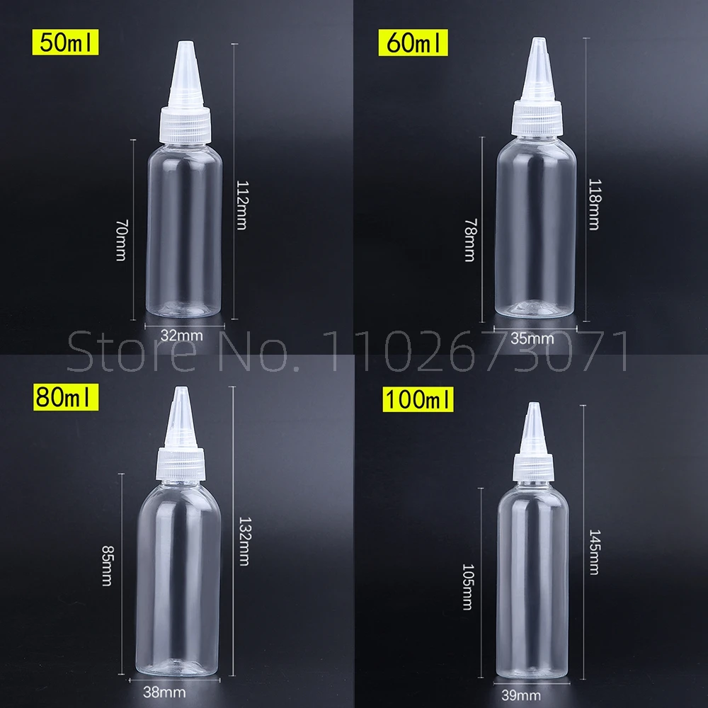 5ml-500ml Tip Transparent Plastic Bottle Emulsion Extrusion Bottling Spot PET Empty Bottles Plastic portable bottle