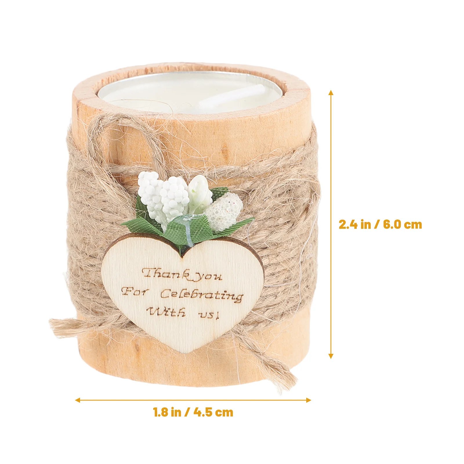 حامل خشبي صغير للشاي، حامل إضاءة لطاولة الزفاف الريفية، حامل هدايا فريد من نوعه