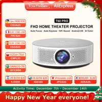 Touyinger T60 pro Auto Focus Full HD 30000Lumens 1080P Projector for 4K  5G WiFi  Home Theater Cinema Beamer