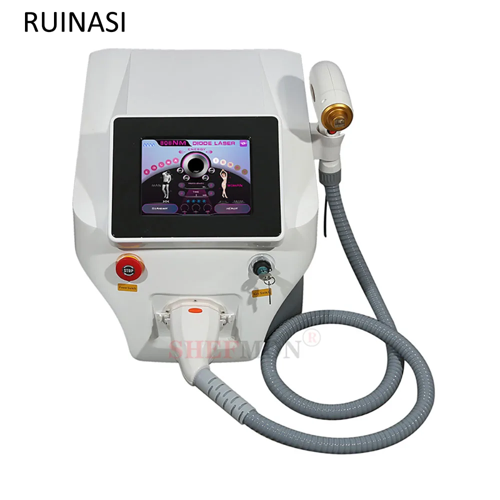 

755/1064 /808nm Diode Laser Machine 3 Wavelengths Body Care Professional Hair Removal Female Skin Rejuvenation Painless Epilator