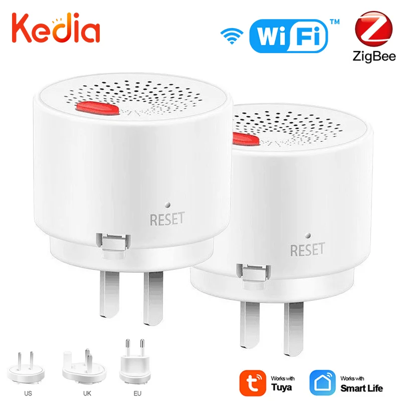 

Tuya WIFI/zigbee Smart Gas Leakage Detector Work With Tuya Zigbee Gateway Natural Gas Sensor Smart Home Security Protection