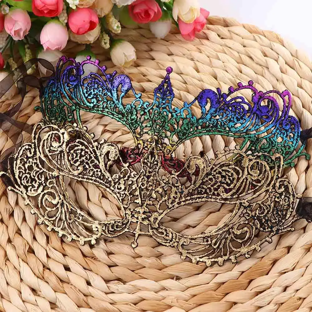 Princess Hollow Gift Carnival Show Eye Mask Halloween Supply Fancy Dance Masks Party Supplies Masquerade Lace Mask Venice Mask