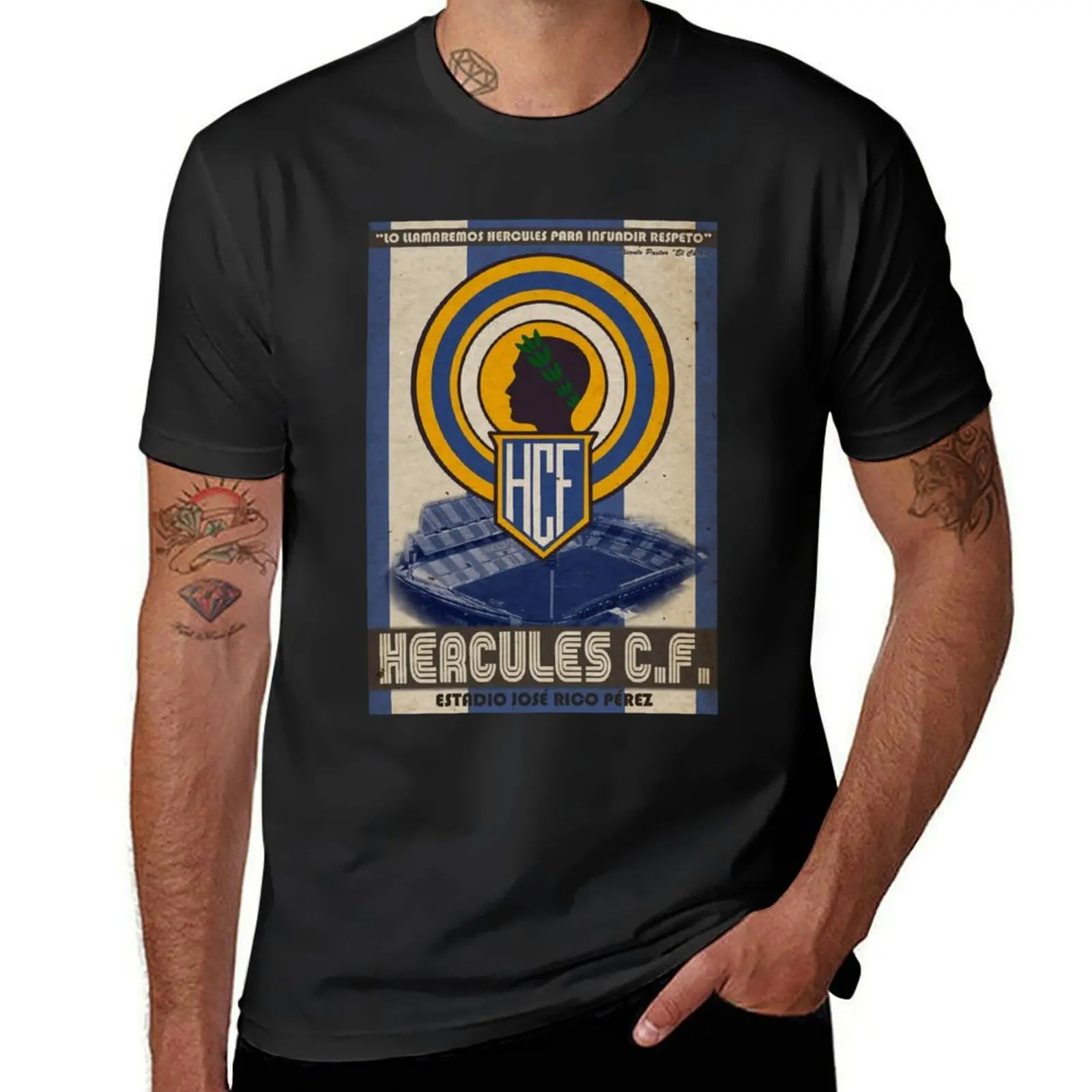 

Hercules C.F. de Alicante Poster T-Shirt kawaii clothes graphic t shirt vintage man t shirt customs Men's cotton t-shirt