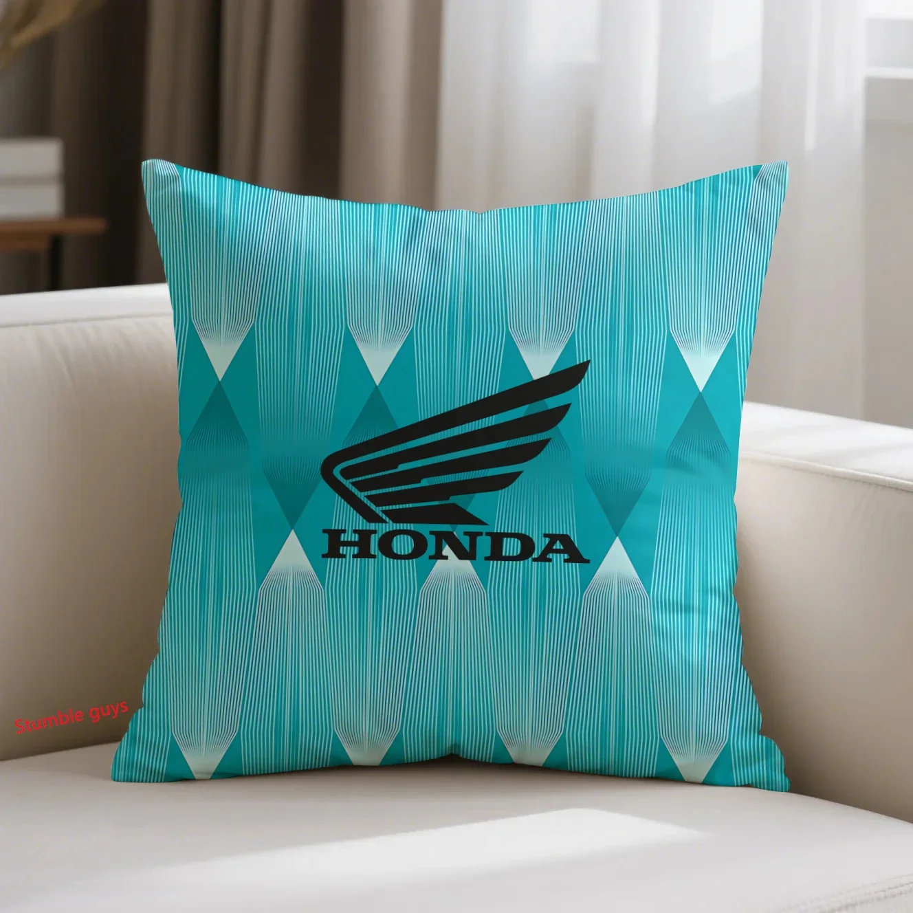 45X45cm Honda Sofa Cushion Cover Sports Motorcycle Racing Decorative Home Essential