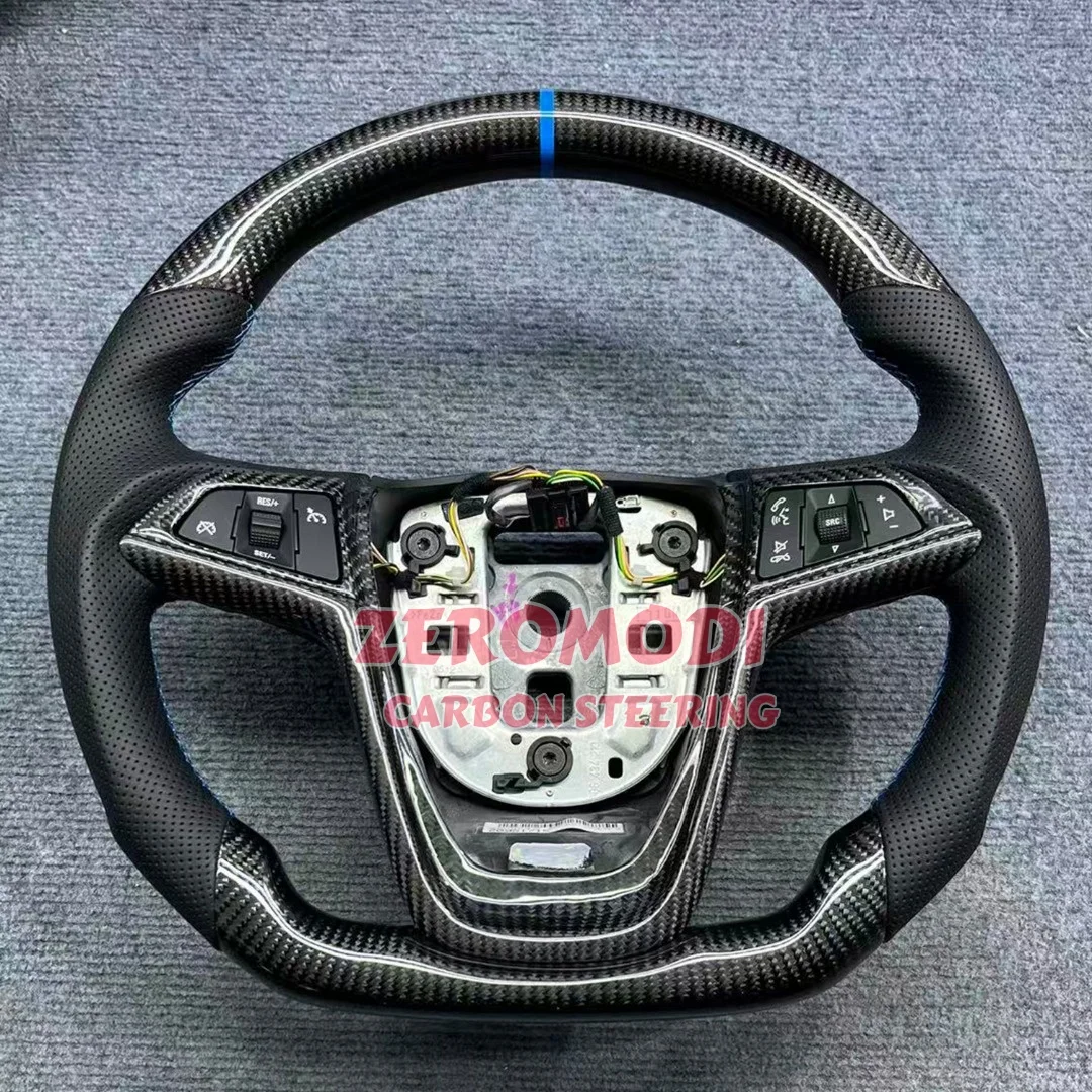 

Для Opel Astra J 2010-2014 D-образный кожаный руль из настоящего углеродного волокна, замена рулевого колеса