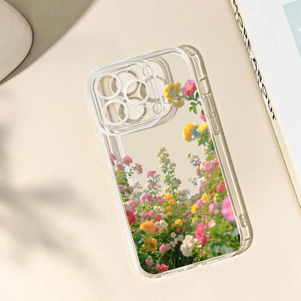 Flowers in Spring print Silicone Phone Case for IPhone 17 16 15 14 13 12 11 Pro Xs Max Air Mini 7 8 6 6s Plus SE 2020 2022 Cover view 4