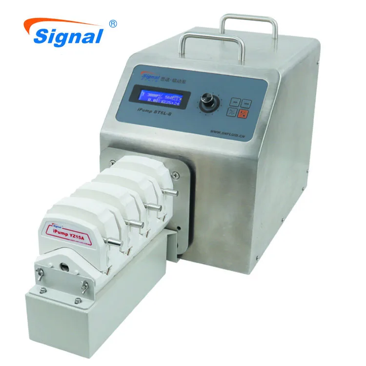 Adjustable Speed AC Stepper Flow Control 2-Channel Lab Dosing Peristaltic Pump -B Model CE Certified