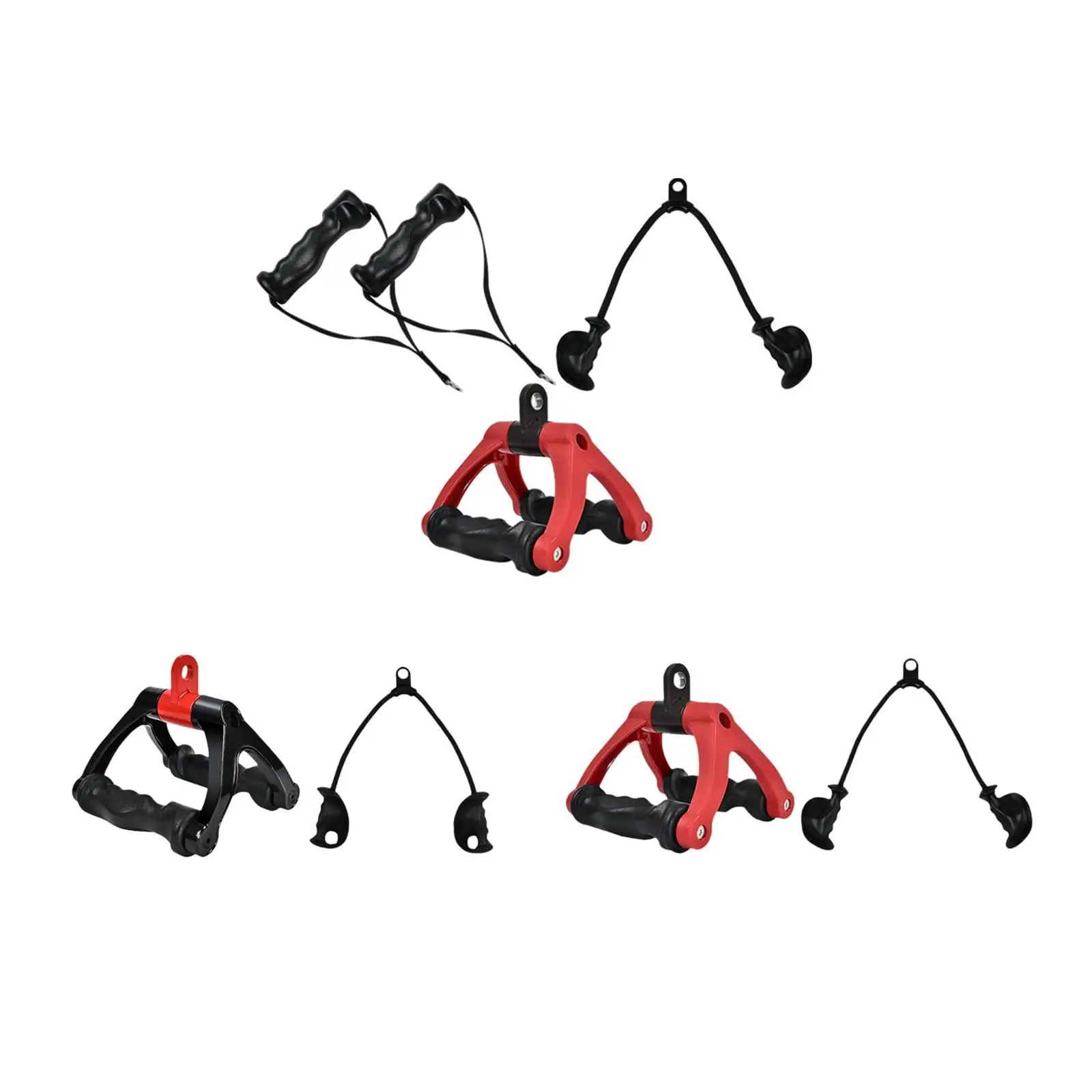 V Shaped Rowing Bar Bicep Pull Rope Exercise Machine Fitness Trainer Accessories Workout Stretch Tricep Rope Cable Attachment