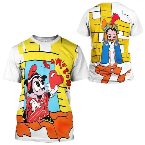 Camisetas con estampado 3D de dibujos animados divertidos, ropa de calle Harajuku Unisex de verano para hombres y mujeres, camiseta divertida de manga corta