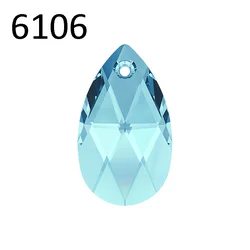 (1 piece) 100% Original 6106 Pear-Shaped Pendant from Austria Loose Beads Charms for DIY jewelry making