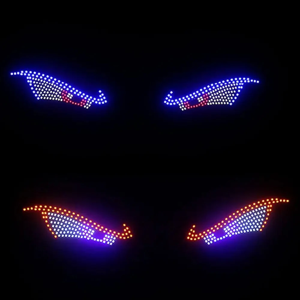 Dynamic Demon Eye Light Devil Eyes Light For Car Truck Windshield Programmable LED Display Light Usb Waterproof Auto Light