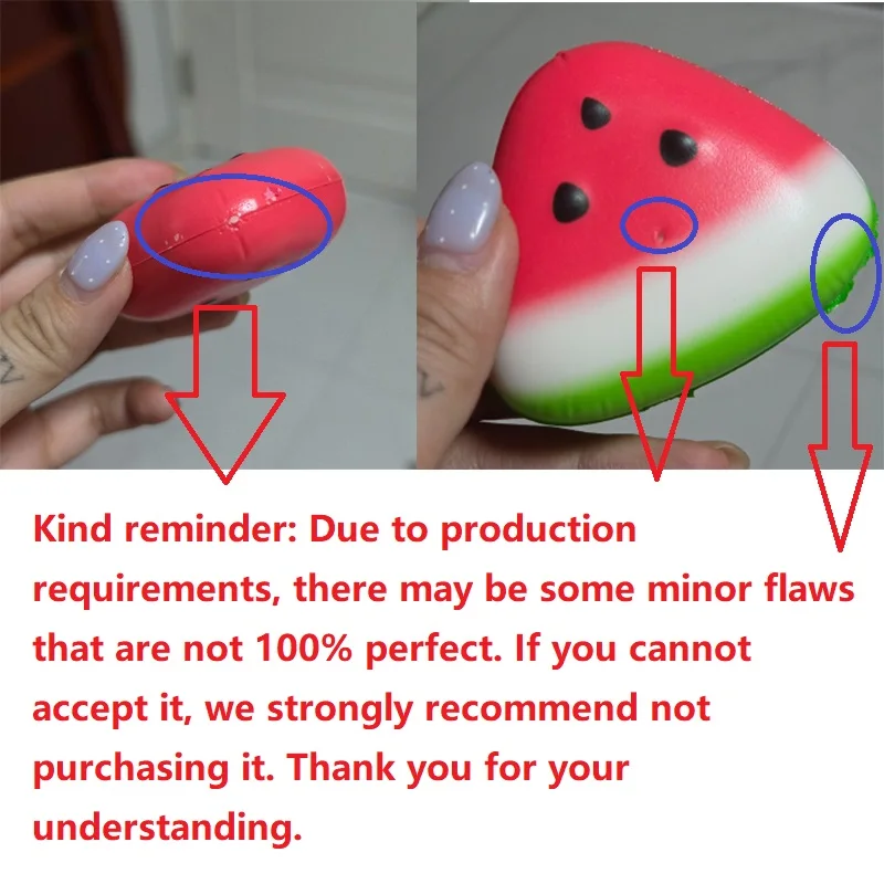 Soft Slow Rising Watermelon Squishy Squeeze Fidget Toy Adult Decompression Anti-Stress Stress Relief Fruit Toy image 3