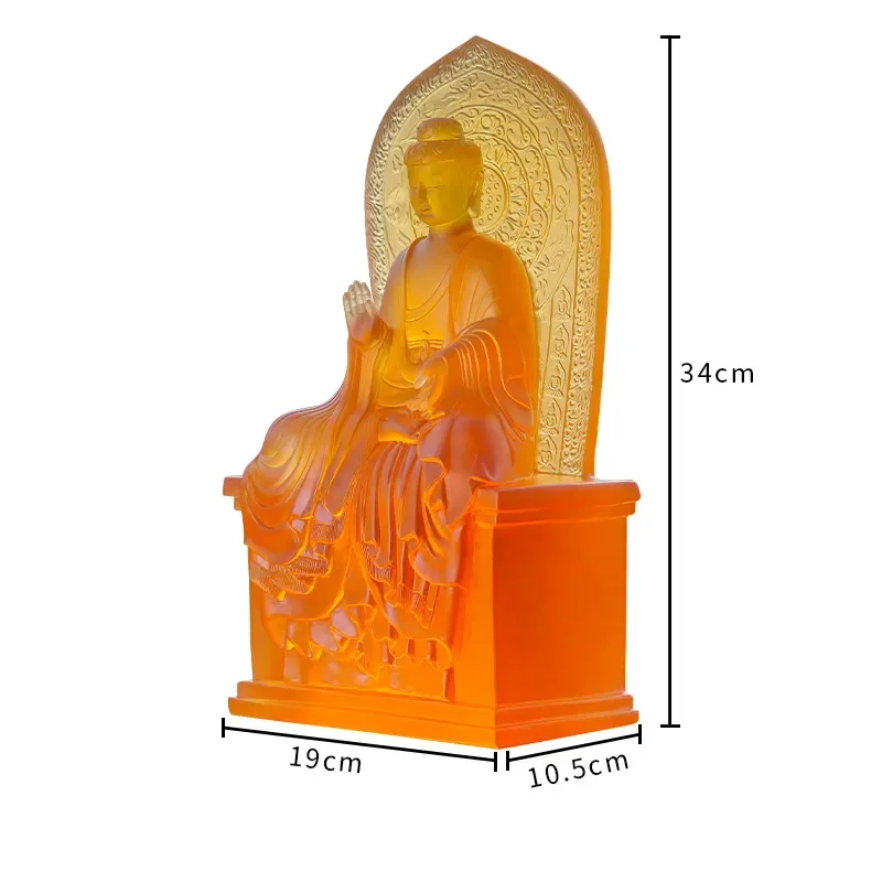 for Dunhuang Grottoes Sakyamuni Buddha Statue Ancient Glazed Buddha Hall Household Ornament Decoration Craft