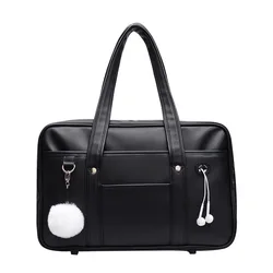 Bolso de hombro de PU informal japonés para estudiantes de secundaria, bolso escolar, bolso de mano de uniforme de Anime, bolsas de mano para mujeres