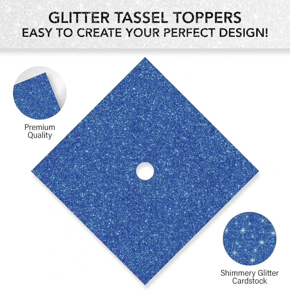 Tarjeta de lentejuelas de alta calidad para manualidades Diy, juego de papel de cartulina con purpurina brillante para decoraciones de gorra de graduación, 10X10 para graduación