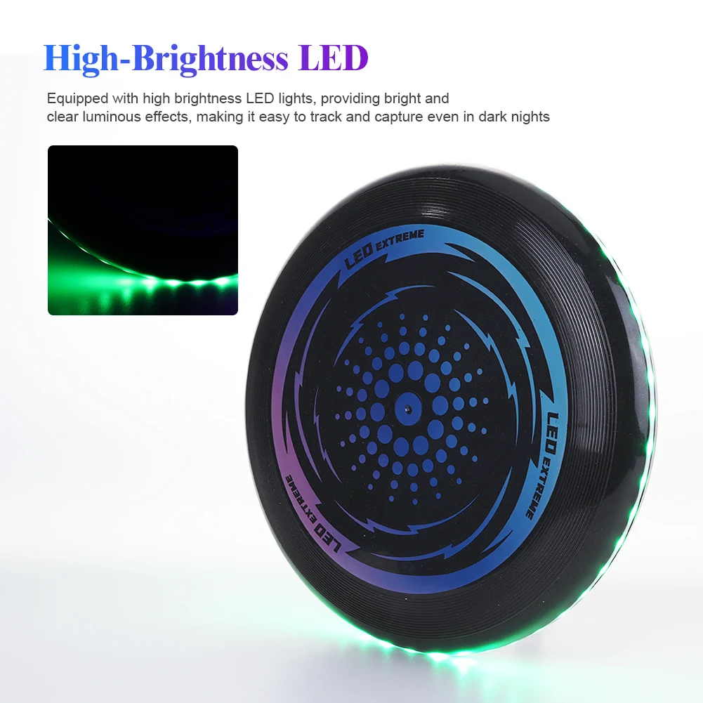 LED Light Up Flying Disc Glow in The Dark Flying Disc Ultimate Brightness Glowing Disc Golf 49 LEDs for Outdoor Sports