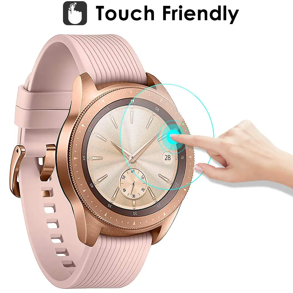 9H gehärtetes Glas Displayschutzfolie für Samsung Galaxy Watch 42 mm 46 mm HD Full Cover Displayschutzfolie für Galaxy Watch