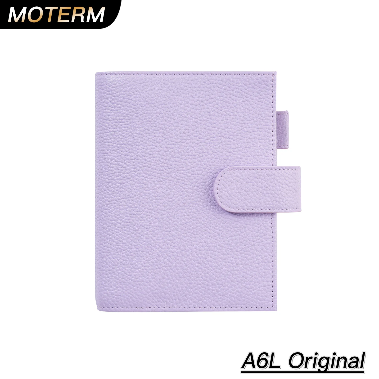 Moterm-funda Original de la serie A6 Plus para cuaderno de estalogía A6, planificador de piel de vaca de grano de guijarro auténtico, organizador, Agenda, diario