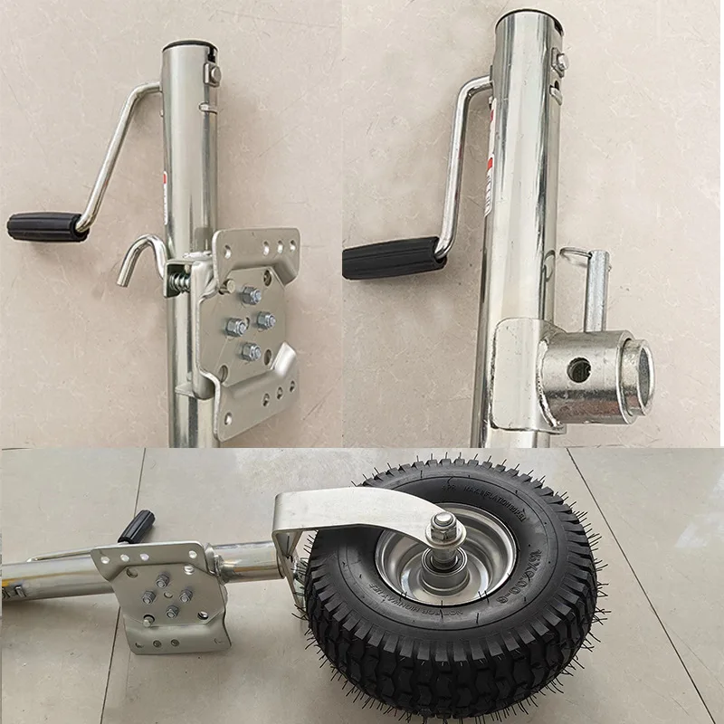 Beach Wheel Hand Jack, Yacht Trailer Outriggers Seamless Tube Enlarged Guide Wheel Trailer