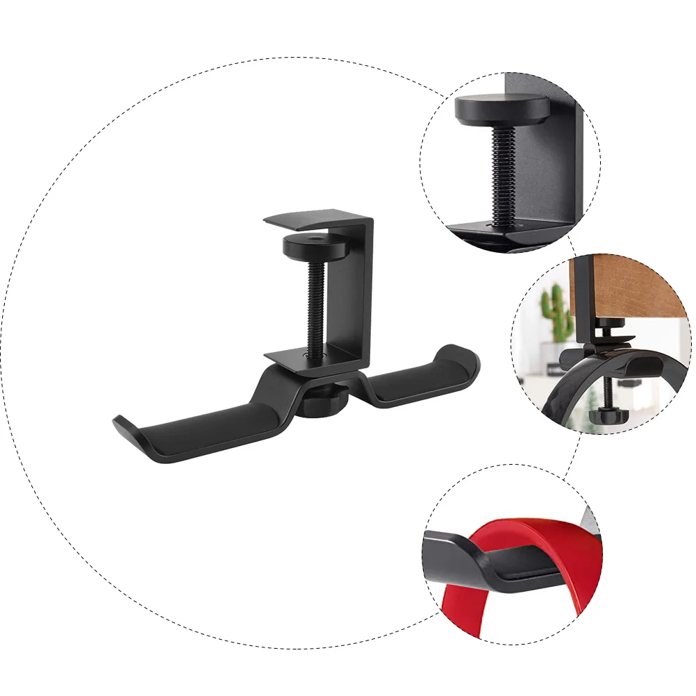 

Adjustable Mount Stand Holder Organizer Rack For Home Office Desktop Storage Space-Saving Headset Hook Hanger Small