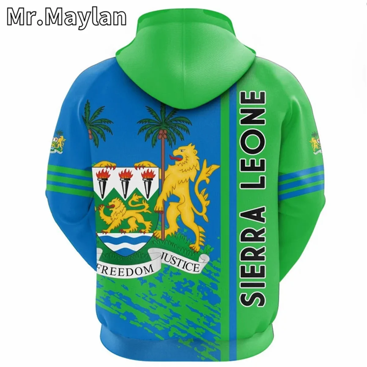 

AFRICAN HOODIE Country SIERRA LEONE Flag 3D Unisex Hoodies Men/Women Streetwear Zip Pullover Casual Jacket Tracksuits YH-656