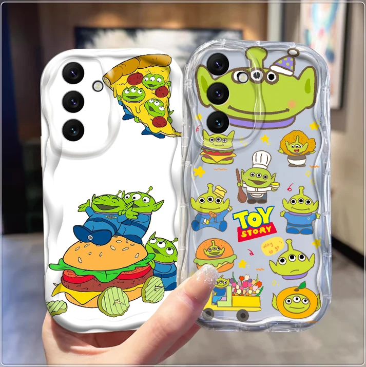 Sanrio Three-eyed Boys For Samsung A55 A54 A53 A52 A35 A34 A33 A32 A25 A24 A23 A22 A21S A15 A13 A14 5G Wave Oil Back Phone Case