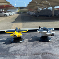 360 Rotary Car Solar Airplane Ornaments Creative Car Center Console Powered Aircraft Ornaments for Interior Decor Accessories