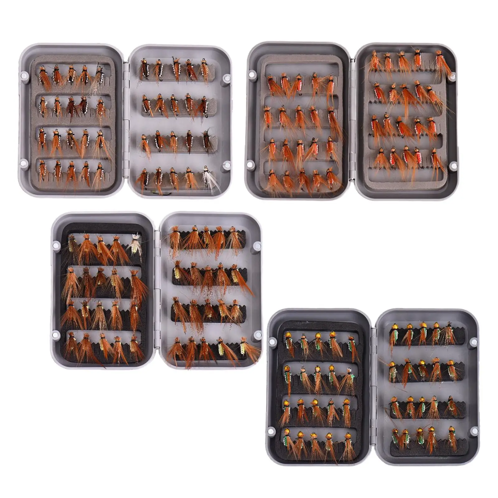 

Мушки для ловли нахлыстом 40 шт., уличные портативные с крючком для ловли рыбы форели, Судака