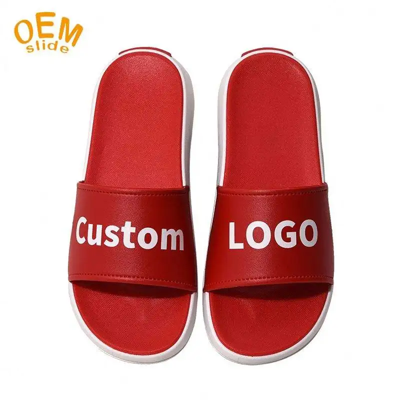 Custom Logo Fashion Slides Non-Slip Masculin Men Hombres Beach Slippers House 1:1 Logo